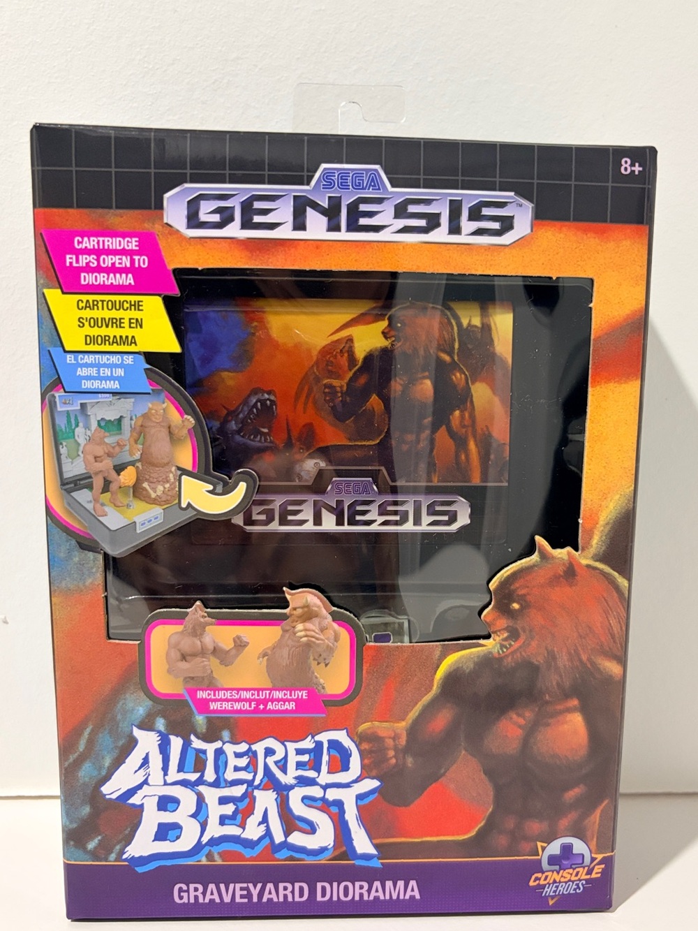SEGA Genesis Altered Beast Graveyard Diorama - Orange/Black